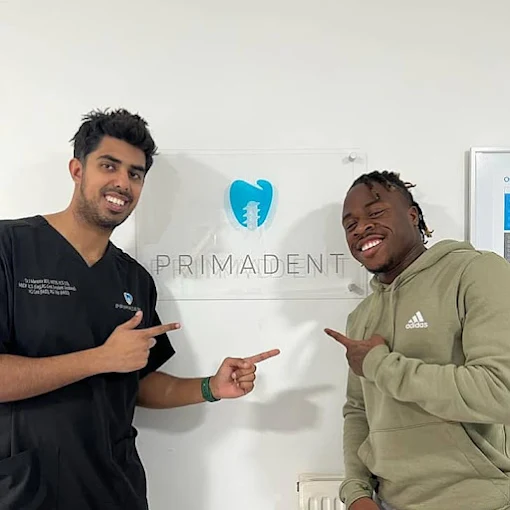 Dr Jam with a patient at Primadent Liverpool