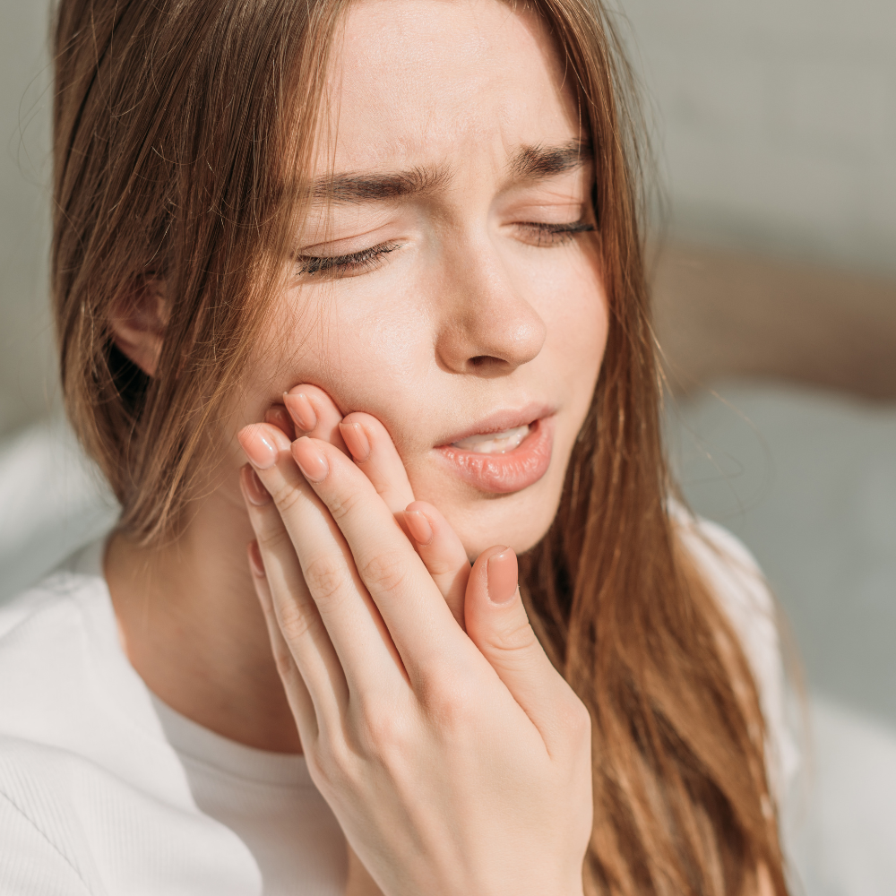 Patient with tooth pain